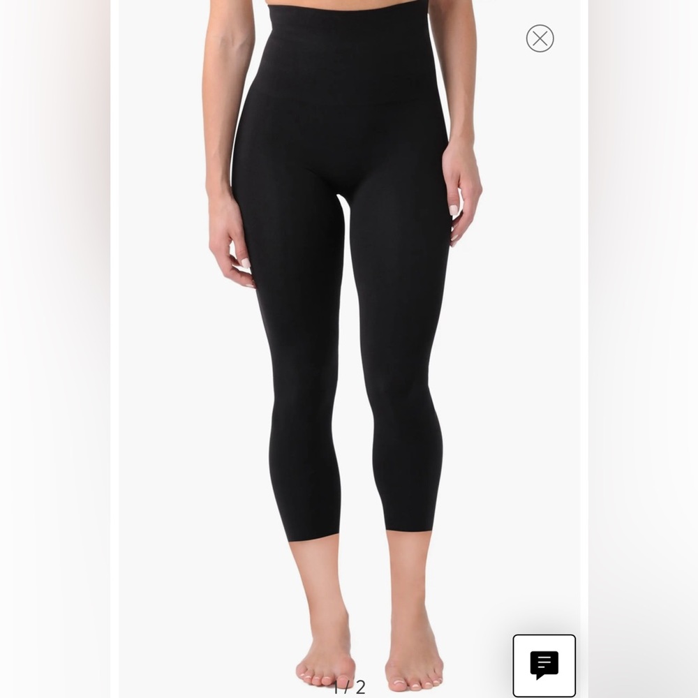 Belly Bandit Mother Tucker® Compression Capri Leggings Black Medium maternity
